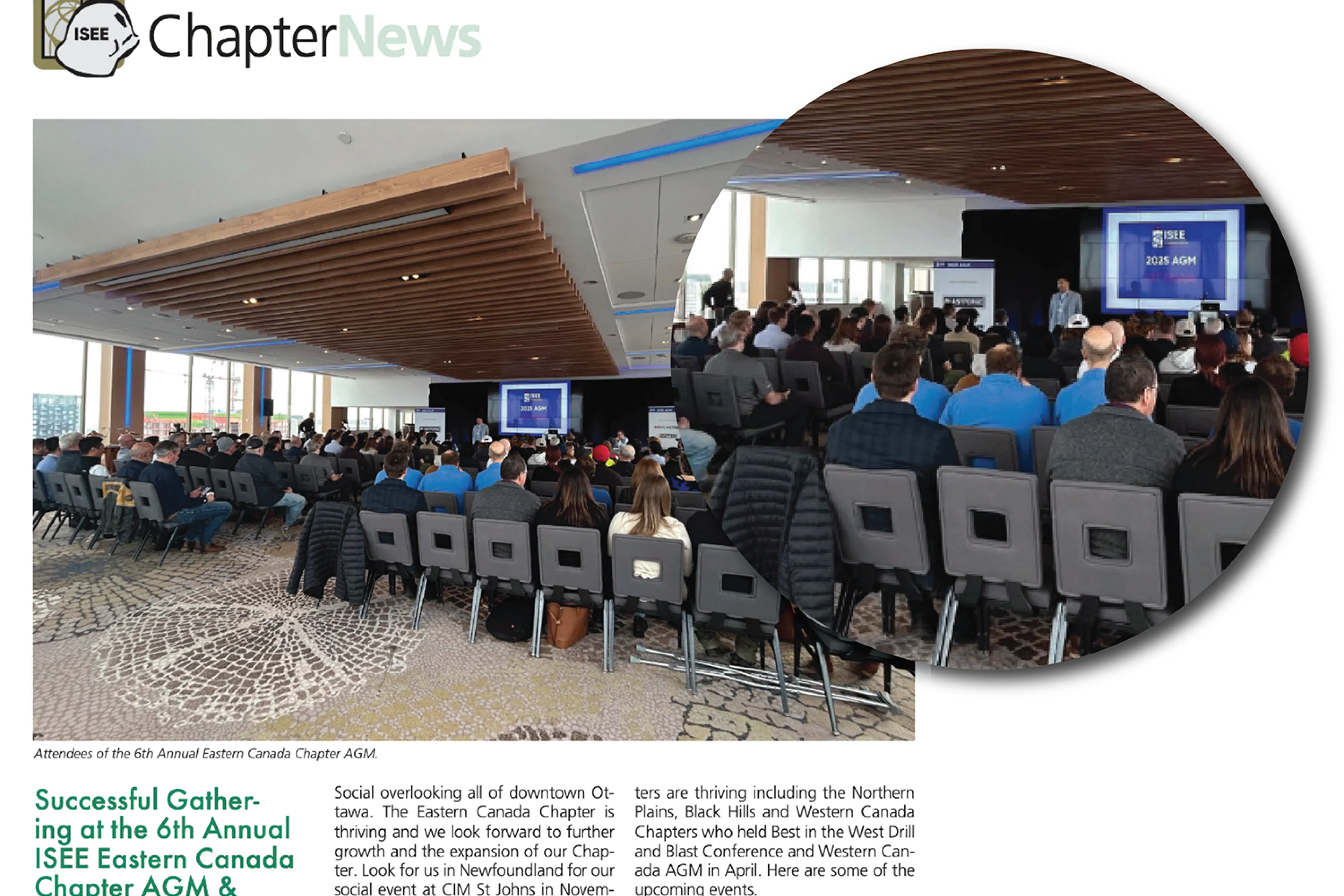 Back view of Instantel staff at an industry event